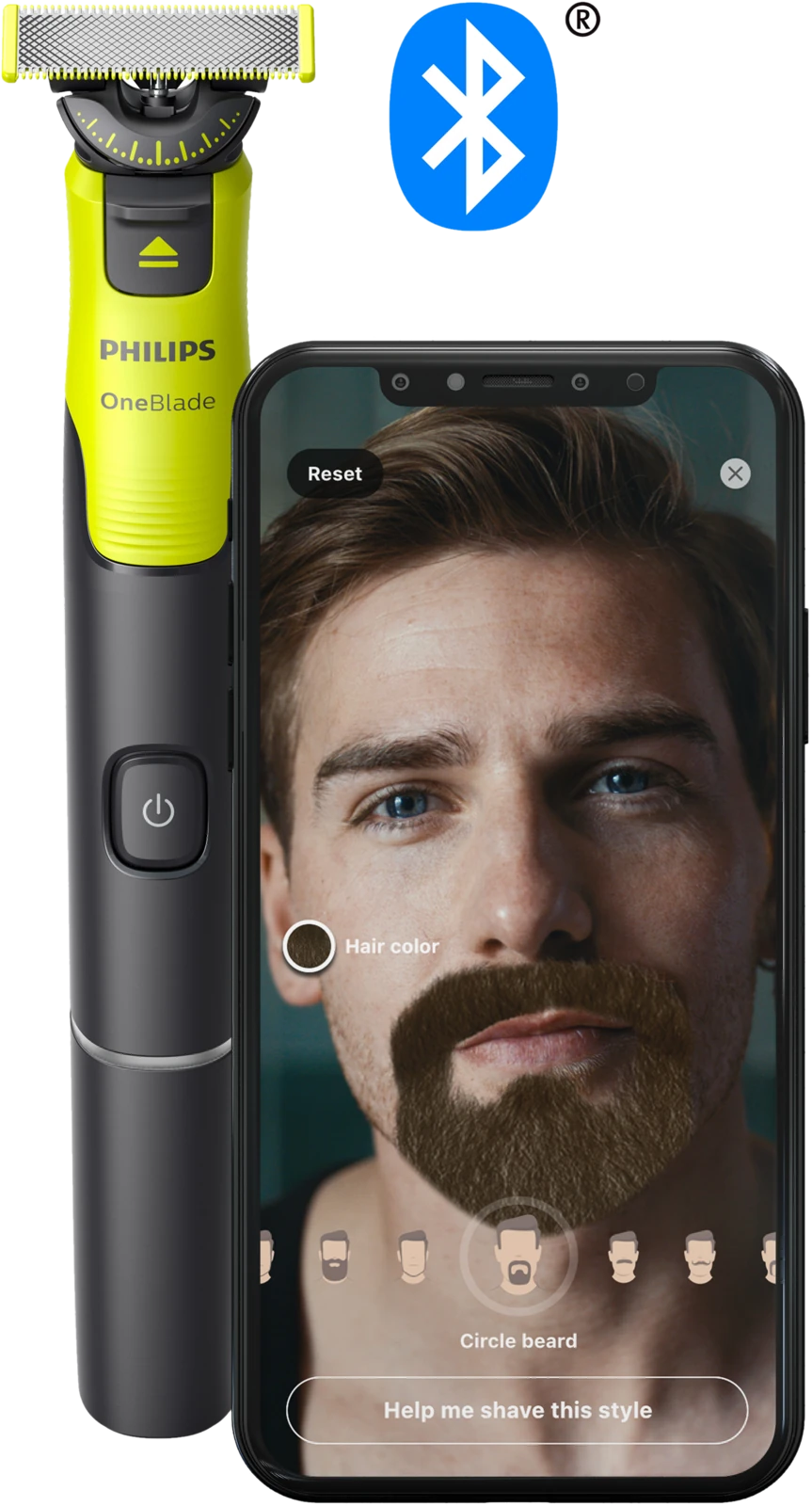 OneBlade 360 connesso con app